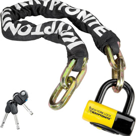 Kryptonite New York Fahgettaboudit 1410 with 14mm mKS150 chain lock, 100 cm long - emogreen