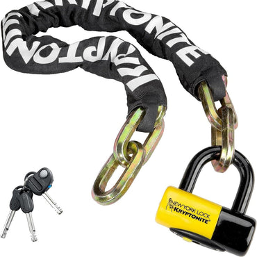 Kryptonite New York Fahgettaboudit 1410 with 14mm mKS150 chain lock, 100 cm long - emogreen